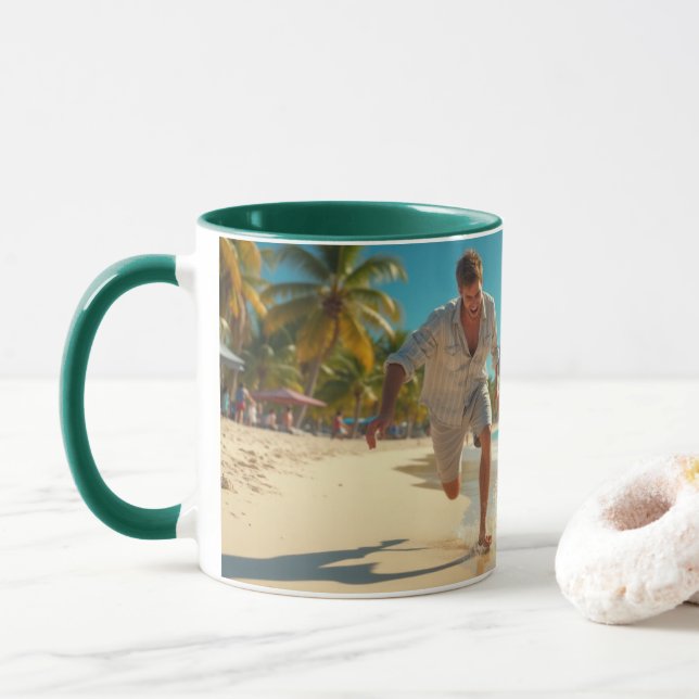 Gemeinsam Spaß am Strand Tasse (Mit Donut)