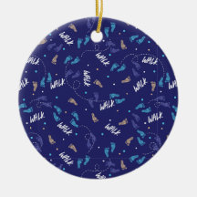 Gemeinsam spazieren: Silhouette des Erlebnisfußabd