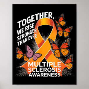 Gemeinsam steigen wir auf Multiple Sklerose-Bewuss Poster