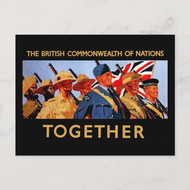 Gemeinsam ~ The British Commonwealth of Nations Postkarte (Vorderseite)