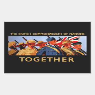 Gemeinsam ~ The British Commonwealth of Nations Rechteckiger Aufkleber