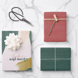 Gemeinsam und Merry | Abstrakte Weihnachten Geschenkpapier Set