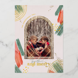 Gemeinsam und Merry | Foto Arch Moderne Weihnachte Folien Feiertagskarte