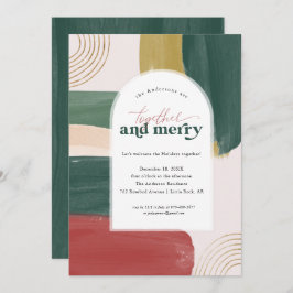 Gemeinsam und Merry | Modernes WeihnachtsParty Einladung