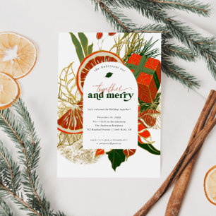 Gemeinsam und Merry   Modernes WeihnachtsParty Einladung