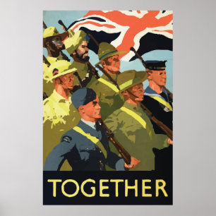 Gemeinsam Vintages Weltkrieg-2-Poster Großbritanni Poster