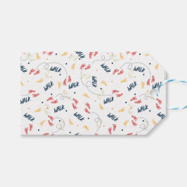 Gemeinsam wandern: Das Muster des Footprint Geschenkanhänger