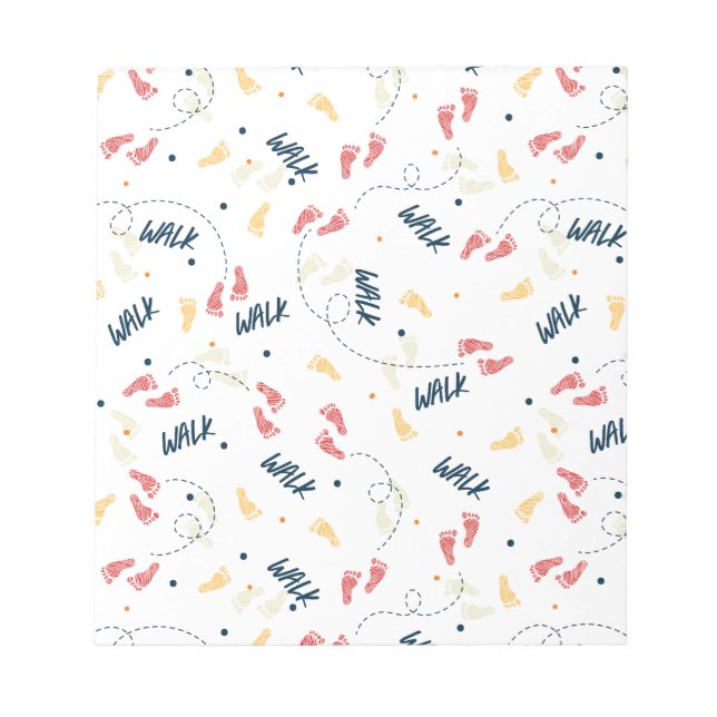 Gemeinsam wandern: Das Muster des Footprint Notizblock (Vorderseite)