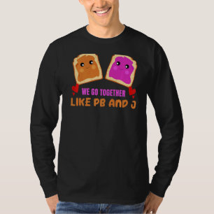 Gemeinsam wie Pb & J Peanut Butter Jelly Food Gra T-Shirt