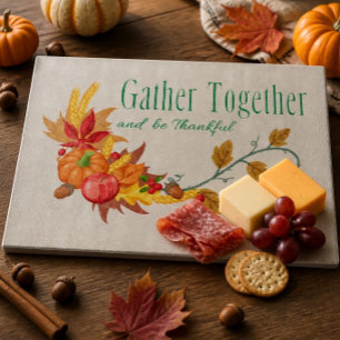 Gemeinsam zusammen Herbst-Thema 15"x11" Schneidebrett