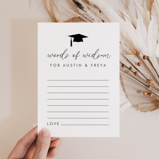 Gemeinsame Abschluss Wörter von Weisheitskarten Einladung (Von Creator hochgeladen)