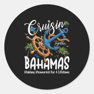Gemeinsame Bahamas-Familienkreuzfahrt Runder Aufkleber