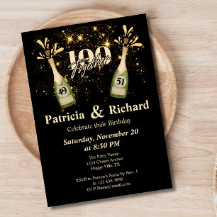 Gemeinsame Geburtstags-Doppelfeier Zweimal Spaß Einladung