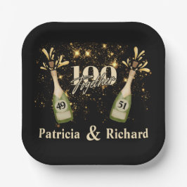 Gemeinsame Geburtstags-Doppelfeier Zweimal Spaß Pappteller