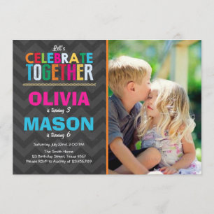 Gemeinsame Geburtstagsfeier Einladung Boy Girl