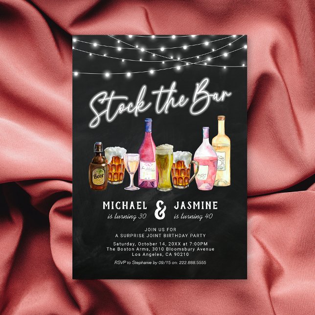 Gemeinsame Geburtstagspartei für Erwachsene Einladung (Von Creator hochgeladen)