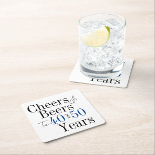 Gemeinsame Geburtstagsparty Cheers and Biere Blue Rechteckiger Pappuntersetzer