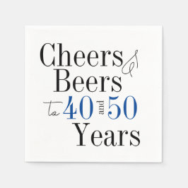 Gemeinsame Geburtstagsparty Cheers and Biere Blue Serviette