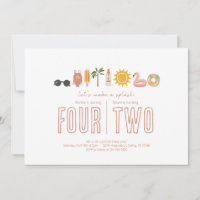 Gemeinsame Geburtstagsparty - Sommerthema Einladun