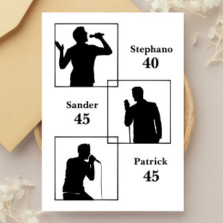 Gemeinsame Geburtstagtriple the Fun Minimalistisch Einladung