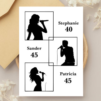 Gemeinsame Geburtstagtriple the Fun Minimalistisch Einladung