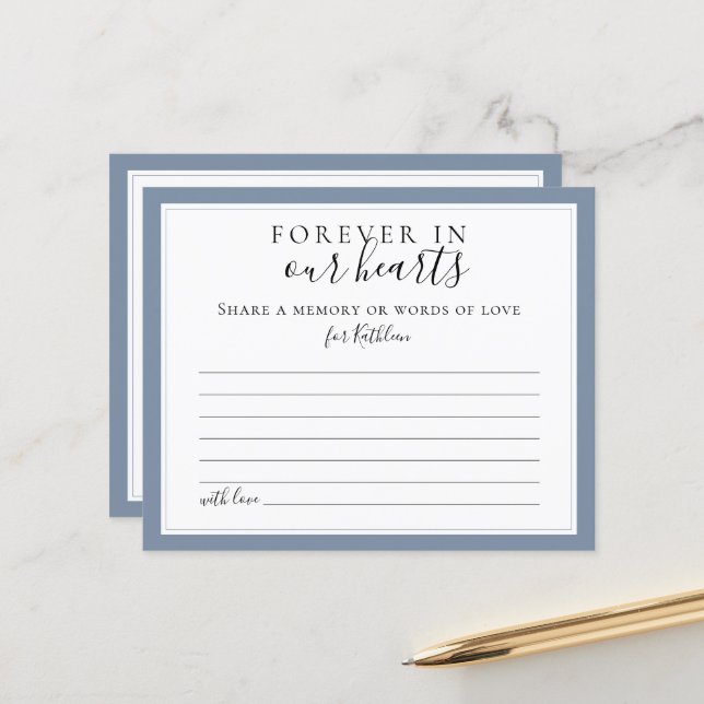 Gemeinsame Gedächtniskarte für die Beerdigung (Vorderseite/Rückseite Beispiel)