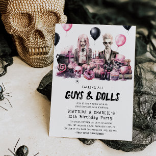 Gemeinsame Halloween-Spooktacular-Geburtstagsfeier Einladung