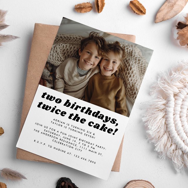 Gemeinsame Kinder Geschwister Geburtstagsparty Mod Einladung (Von Creator hochgeladen)