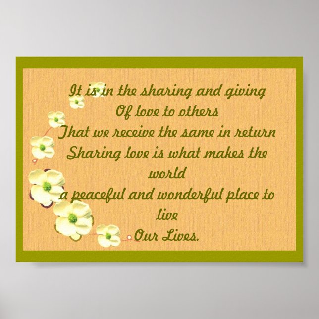 GEMEINSAME LIEBE SCHÖNES POSTER (Vorne)