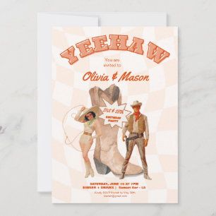 Gemeinsame Party-Einladung Western-Cowboy-Stiefel Einladung