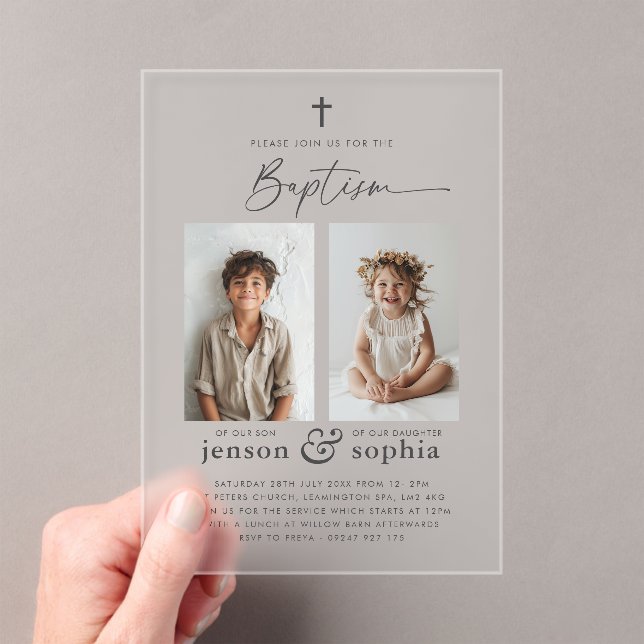 Gemeinsame Taufe 2 - Foto Acryleinladungen (Insitu (Handheld))