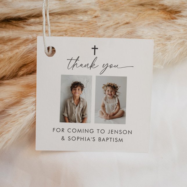 Gemeinsame Taufe 2 Foto Geschenkanhänger (Von Creator hochgeladen)