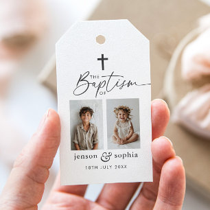 Gemeinsame Taufe 2 Foto Geschenkanhänger