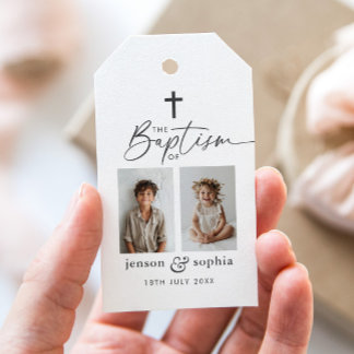 Gemeinsame Taufe 2 Foto Geschenkanhänger