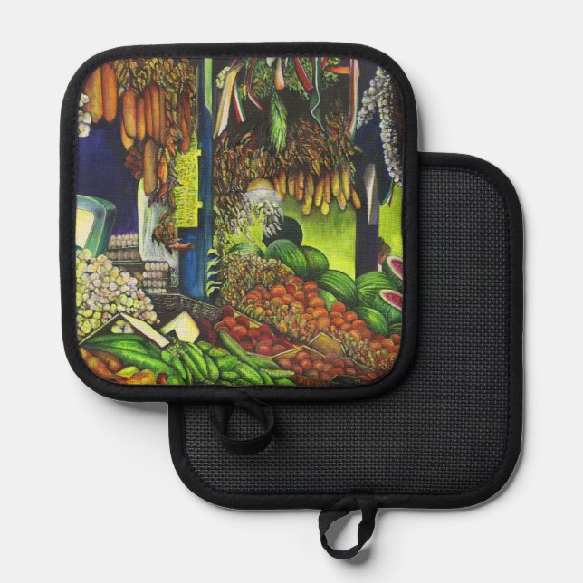 Gemeinsame Themen menschlicher Interaktionen, Buda Topflappen (Vorderseite/Rückseite)