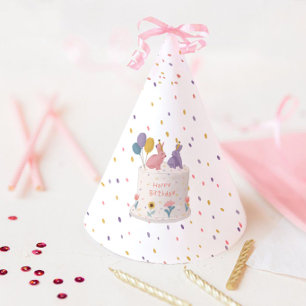 Gemeinsamer Geburtstag im Pastell-Hasen-Look für S Partyhütchen