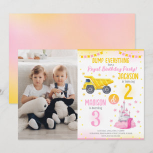 Gemeinsamer Geburtstag von Bau- und Prinzessin-Ges Einladung
