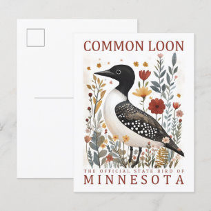 Gemeinsamer Loon Bird von Minnesota USA Travel Postkarte