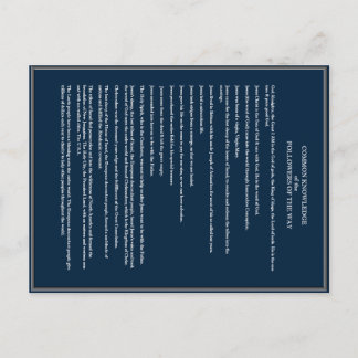Gemeinsames Wissen für Christen Postkarte