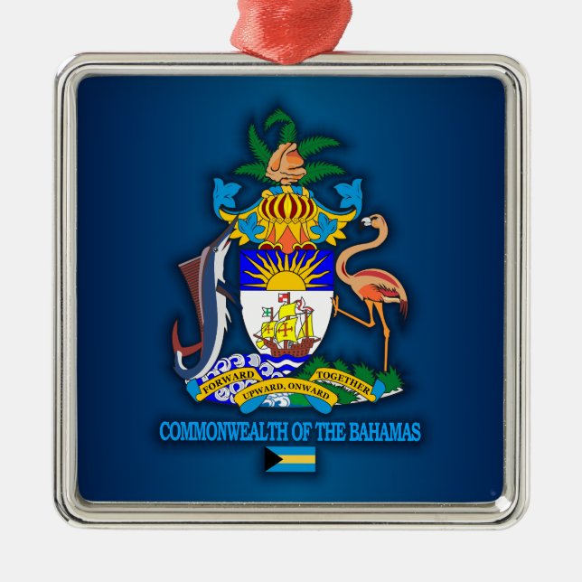 Gemeinschaft Bahamas COA Ornament Aus Metall (Vorne)