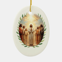 Gemeinschaft der Heiligen Gottes Frieden und Segen Keramik Ornament