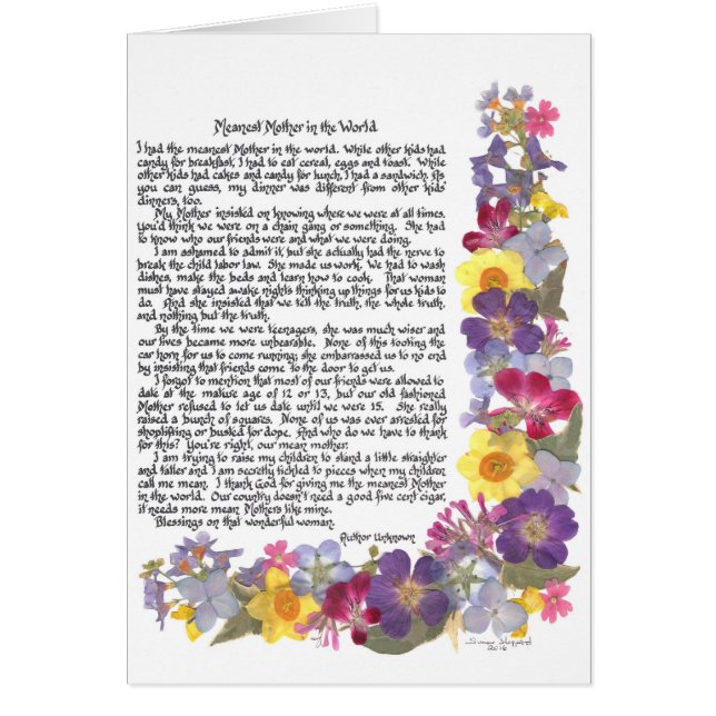 Gemeinstes Muttergedicht (Vorne)