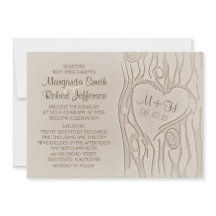 gemeißelte Baum rustikale Einladungen