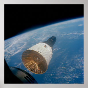 Gemini 7 Raumsonde wie von Gemini 6A aus betrachte Poster