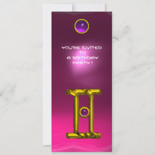 GEMINI ALEXANDRITE, Amethyst, hellgelb, rosa Einladung