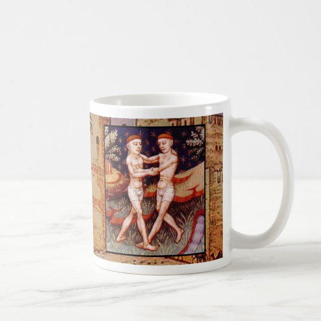 Gemini Ancient Zodiac Sign Astrologie Kaffee Cup Kaffeetasse (Rechts)