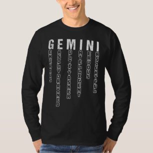 Gemini Apparel Zodiac Anzeichen Fakten Horoskop As T-Shirt
