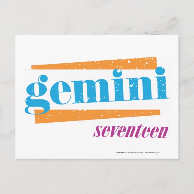 Gemini Aqua Postkarte (Vorderseite)