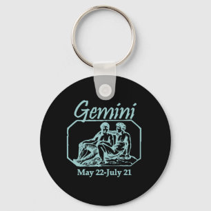 Gemini Aquamarin Schlüsselanhänger