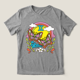 Gemini Astrologie Geburtszeichen Zodiac Schmetterl Tri-Blend Shirt